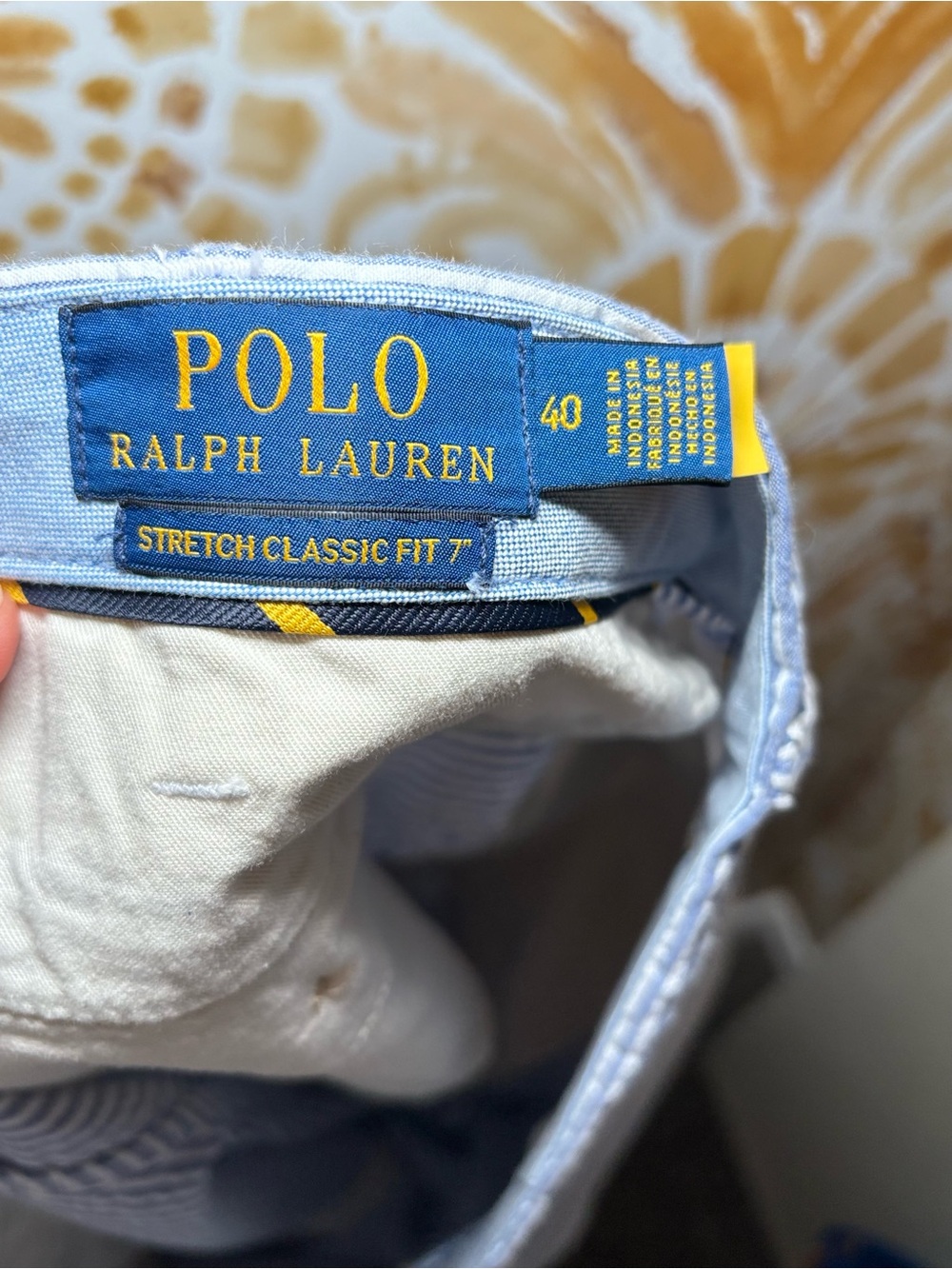 Polo Ralph Lauren Seersucker Shorts Men’s W36 Blue White Stripe Preppy Coastal - Picture 3 of 8